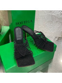 Bottega Veneta Stretch Strap Heel Sandals 9cm Black 2021