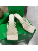 Bottega Veneta Stretch Strap Heel Sandals 9cm White 2021