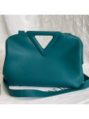 Bottega Veneta Medium Point Calfskin Top Handle Bag Mallard Green 2021