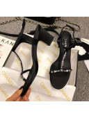 Chanel Satin & Strass Sandals G36122 Black 2020