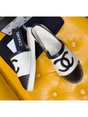 Chanel Lambskin Espadrilles Mules Sandals White/Black 2020