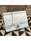 Chanel Pearl Flap Bag AS0582 White 2019