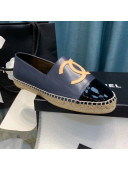 Chanel Lambskin Espadrilles G33553 Navy Blue 2021  