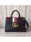 Gucci Web GG Marmont Small Top Handle Bag 476470 Black 2017