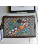 Gucci x Disney Donald Duck GG Canvas Pouch 647925 Beige/Blue 2020
