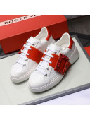 Roger Vivier Crystal Buckle Sneakers Red 2020