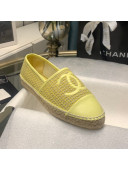 Chanel Lambskin Espadrilles Light Yellow 2021 21092314