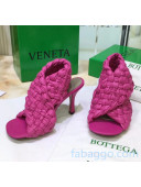 Bottega Veneta BV Board Sandals in ntrecciato Nappa leather 9cm Heel Rosy 2020