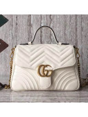 Gucci GG Marmont Small Top Handle Bag 498110 White 2017