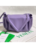 Bottega Veneta Beak Small Lambskin Crossbody Bag Lavender Purple 2021