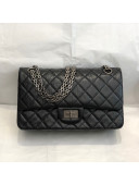 Chanel Medium 2.55 Aged Calfskin Classic Flap Bag A37586 Black/Silver 2021