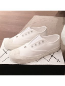 Chanel Vintage Canvas Slip-on Sneakers White 2020