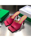 Bottega Veneta Stretch Calfskin Heel Sandals 9cm Dark Pink 2021