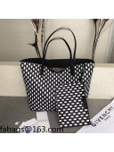 Givenchy Calfskin Tote Bag 38cm Black/White 8841 08