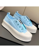Chanel Canvas Platform Open Sneakers Blue 2021