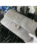 Chanel Python Leather Medium Classic Double Flap Bag 3