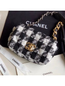 Chanel Houndstooth Tweed 19 Belt Bag/Waist Bag AS1163 White/Black 2019