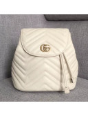 Gucci GG Marmont Matelassé Backpack 528129 White 2018
