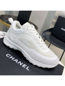 Chanel Tweed Sneakers G37122 White 01 2021 For Women and Men