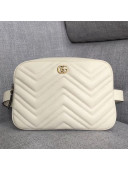 Gucci GG Marmont Matelassé Large Belt Bag 523380 White 2018