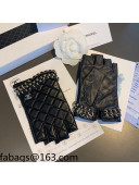 Chanel Lambskin Gloves Black 2021 102912