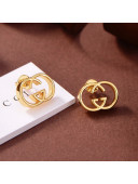 Gucci Interlocking GG Stud Earrings Gold 2021 19