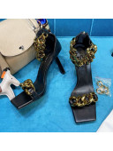 Versace Calfskin Chain Sandals 8.5cm Black 2021