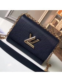 Louis Vuitton Epi Leather Twist MM Bag Indigo 2018 (Gold Hardware)