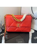 Chanel Quilted Lambskin Chanel 19 Large Flap Bag AS1161 Red 2020 