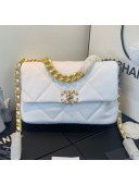 Chanel Quilted Lambskin Chanel 19 Large Flap Bag AS1161 White 2020 