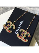 Chanel Colored CC Pendant Earrings AB2490 2019
