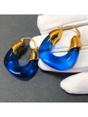 Celine Resin Hoop Earrings Blue 2021