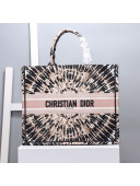 Dior Book Tote Bag in Multicolor Tie & Dior Embroidery 2020