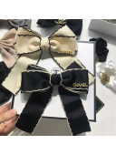 Chanel Bow Headband Hair Accessory Black/Beige 2021 16