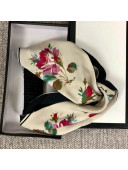 Gucci Flora Print Silk Headband Cream White 2021