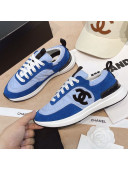 Chanel Suede and Nylon Sneakers G37122 Light Blue/Blue 2021