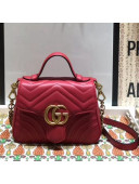 Gucci GG Marmont Leather Mini Top Handle Bag Red 2018