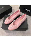 Chanel Quilting Lambskin Leather Ballerinas Pink 2019 