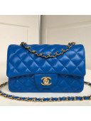 Chanel Lambskin Mini Flap Bag A69900 Blue 2021(Gold-Tone Metal)