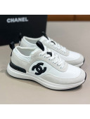 Chanel Suede and Nylon Sneakers G37122 Pale Gray/White 2021