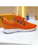 Louis Vuitton Aftergame Monogram Trim Knit Sneakers 1A57CO Orange 2019