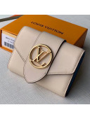 Louis Vuitton LV Circle Pont 9 Compact Wallet M69176 Cream White 2020