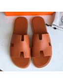 Hermes Izmir Sandal For Men in Calfskin Orange 2020 (Handmade)