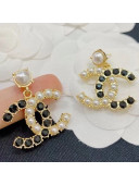 Chanel Pearl CC Short Earrings White/Gold 2021