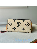 Louis Vuitton LV Crafty Zippy Wallet in Giant Monogram Leather M69520 White 2020