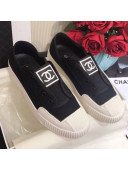 Chanel CC Patch Canvas Sneakers CCS04 Black 2021