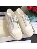 Chanel CC Patch Canvas Sneakers CCS04 White 2021