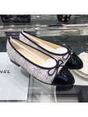 Chanel Tweed and Patent Calfskin Ballerinas G02819 White 2019
