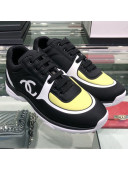 Chanel Lycra Patchwork Sneakers G34765 Black/Yellow 2019