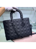 Dior Cannage Calfskin Large Lady Dior Bag Black 2020